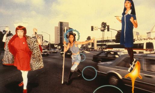 Red Nurse, Princess Clair V, and Sapphire on Wilshire Blvd